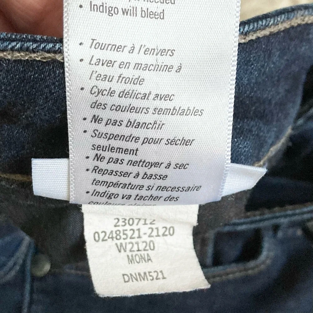 PAIGE Skyline Skinny Mona Dark Wash Mid Rise Blue Jeans Size 27 in EUC_6